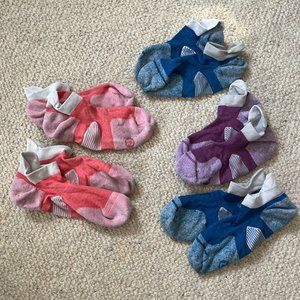 lululemon running socks assorted - 5 pairs